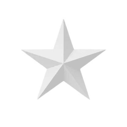 A white star is shown on the green background.