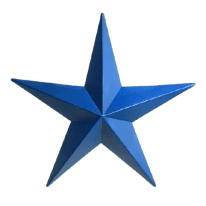 A blue star is shown on the ground.